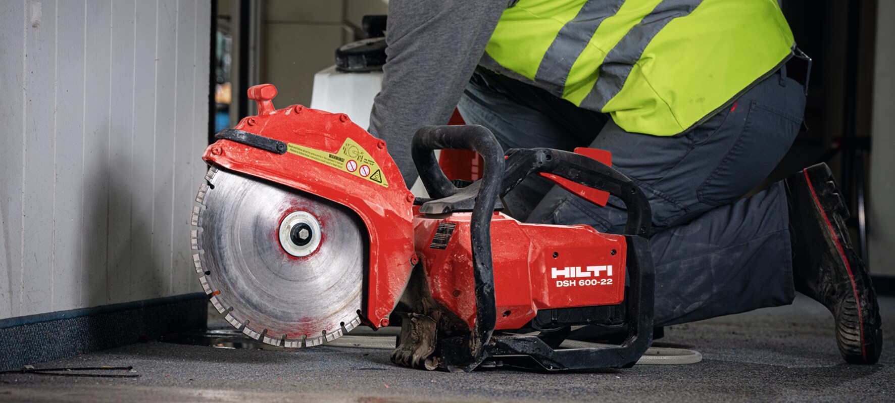 DSH petrol saw application on jobsite