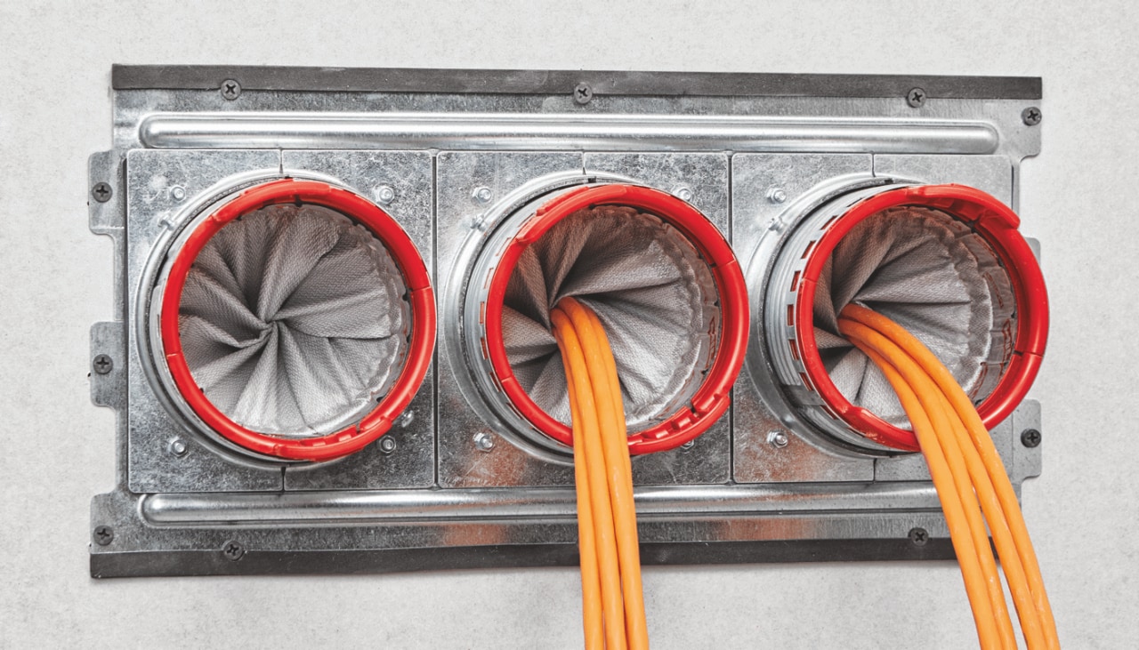 Pre-formed firestop for more cost-efficiency and airflow control
