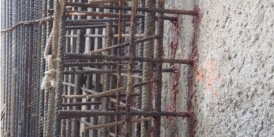 Hilti post installed rebar wall to wall connection