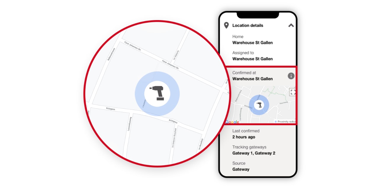 image of phone highlighting the use of gps on a map