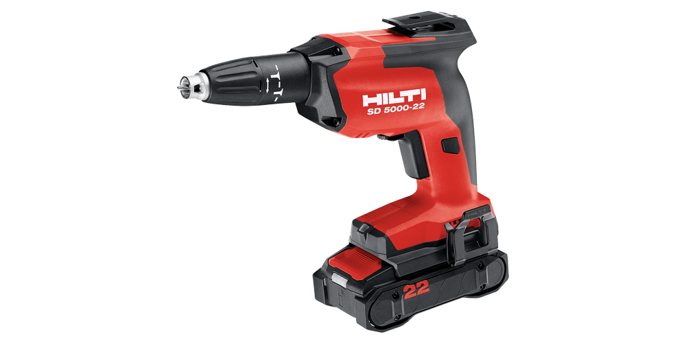 red hilti drill tool