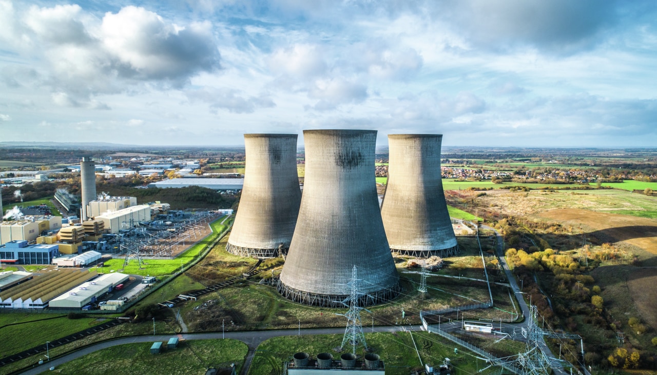 nuclear power stations seen from a distance