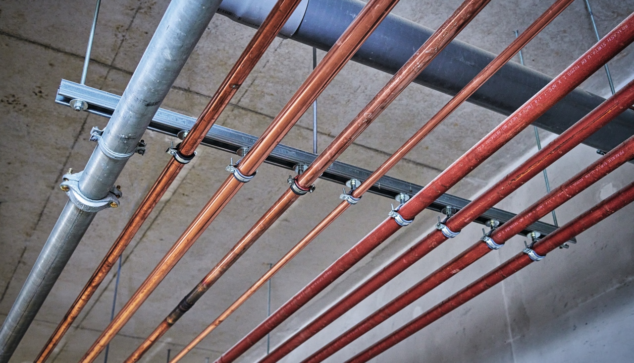 modular support systems displayed on a ceiling application