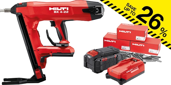 BX 4-22 tool body + battery + charger + 30k nails
