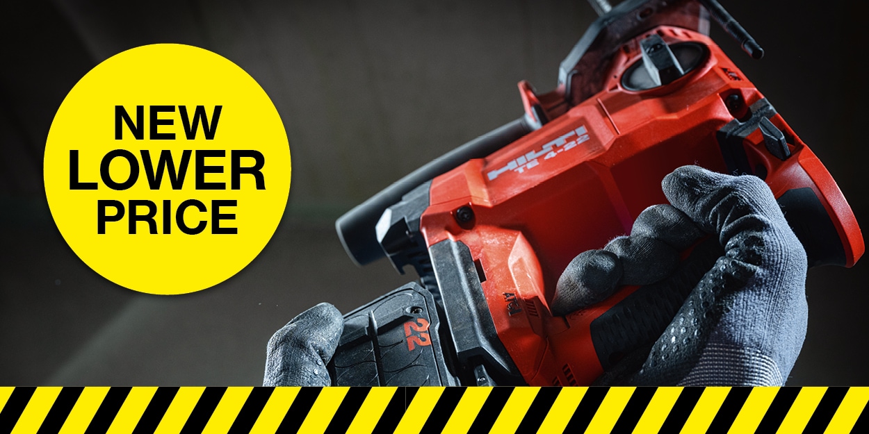 person holding a red tool