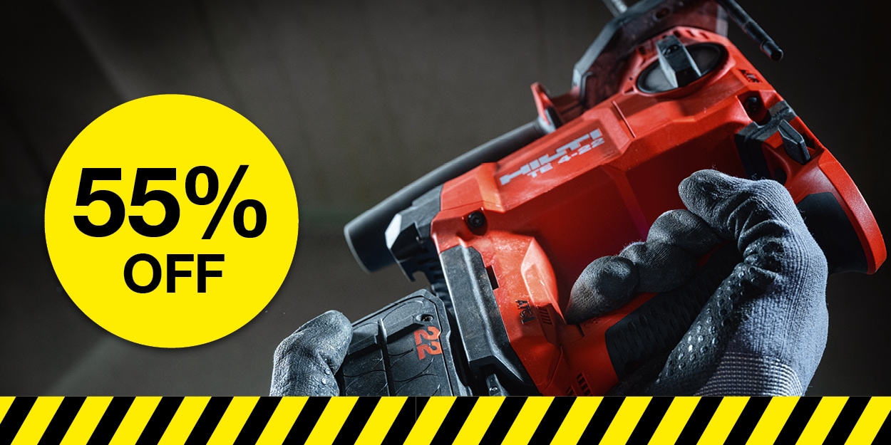 person holding a red tool