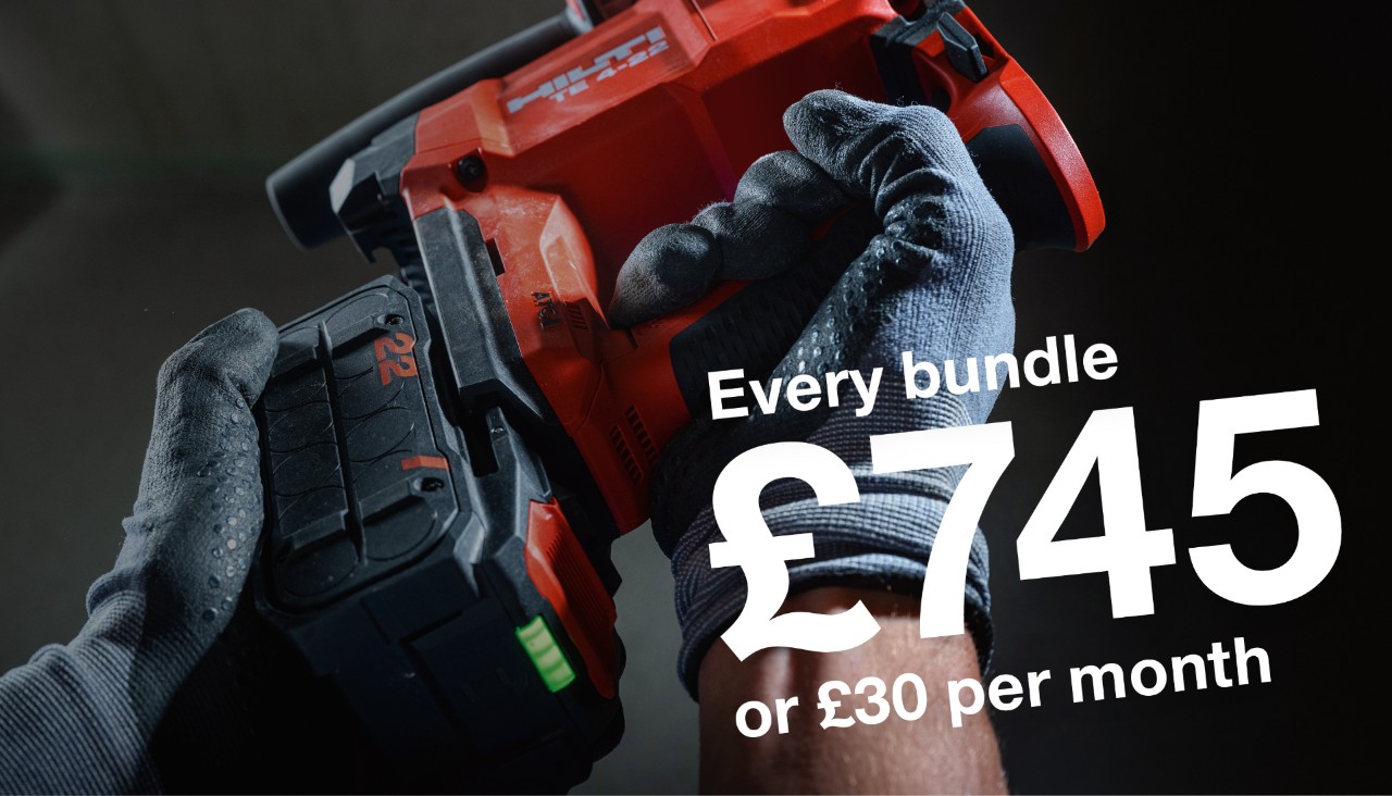Hilti power tool on display with the price tag of £745