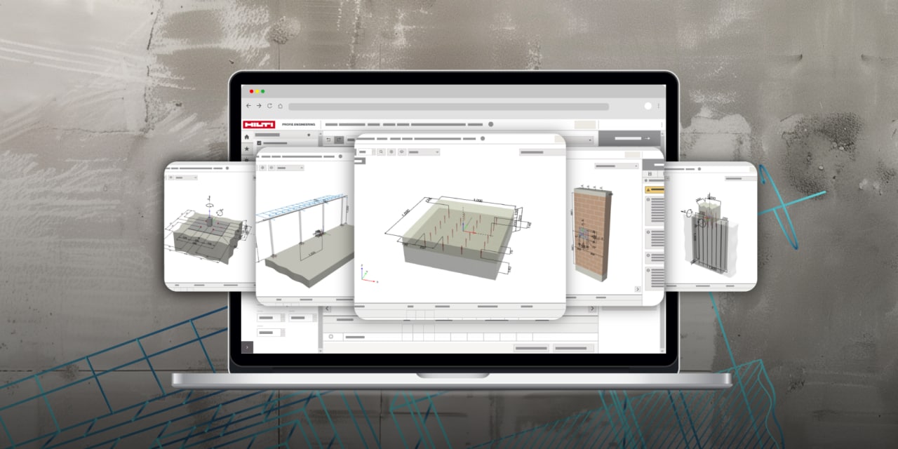 hilti profis software applications displayed