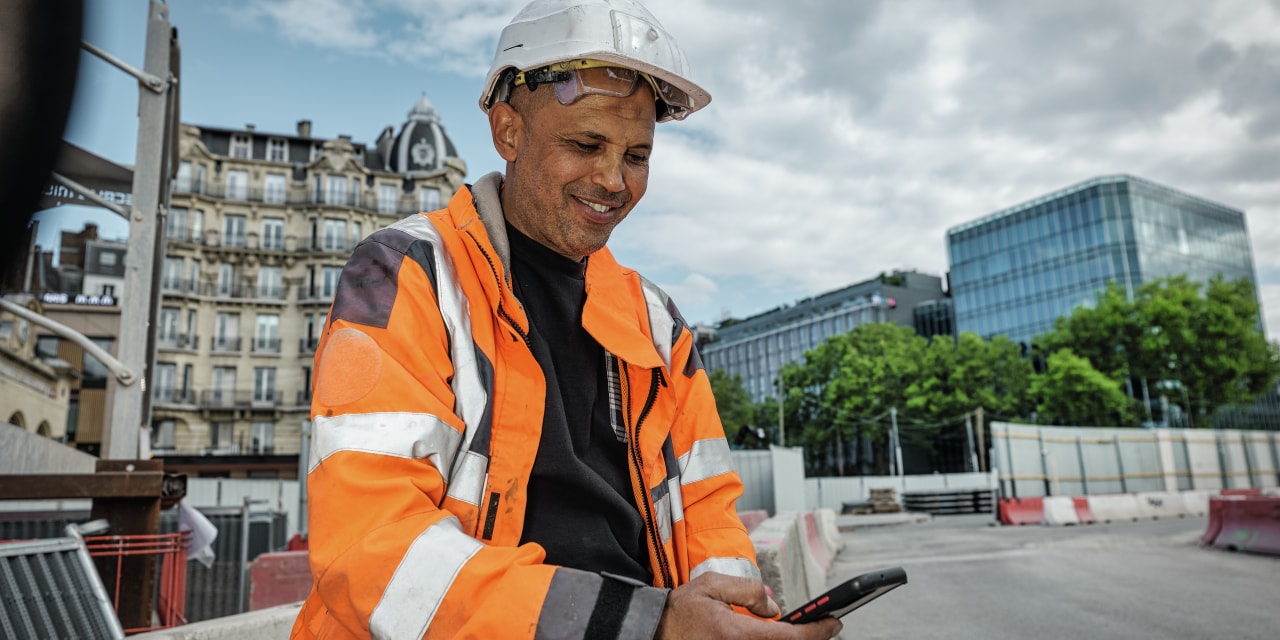 man using his mobile phone