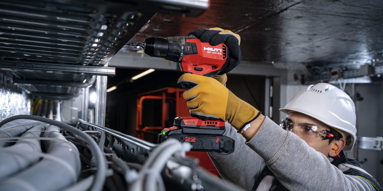 construction worker using Hilti tool