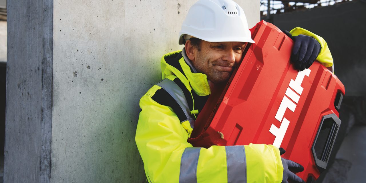 Hilti cordless rotary hammers used on jobsite