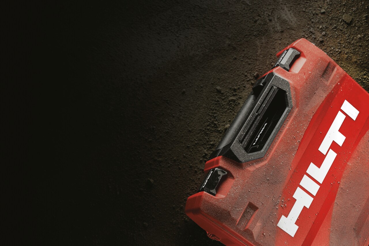 hilti tool case on a black background