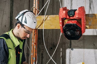 Red Hilti Work Fan