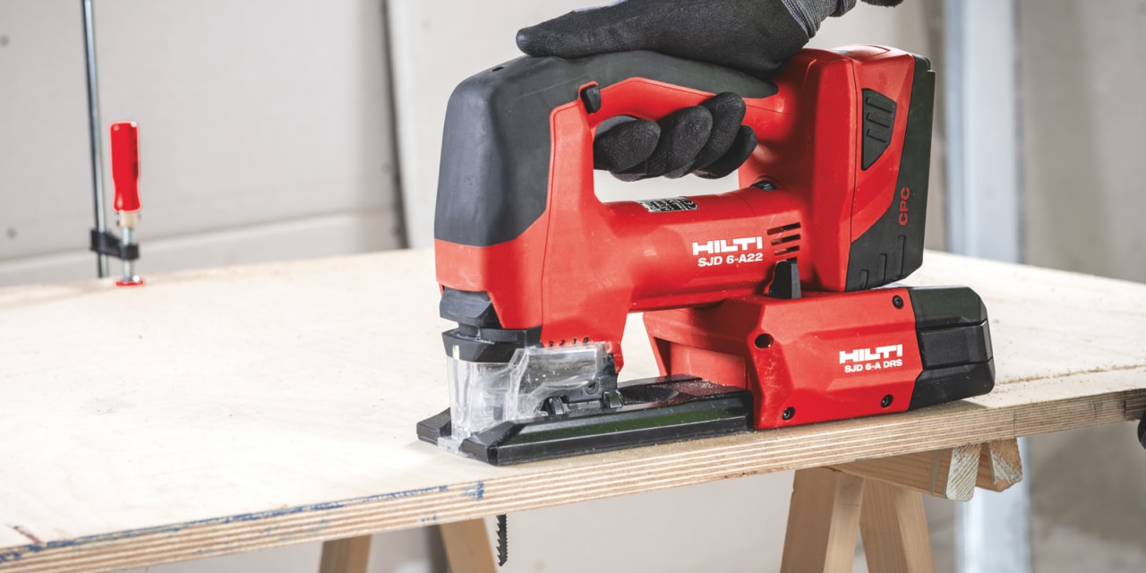 Hilti jigsaw on a workbench