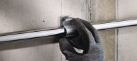 X-SC-FE MX Distance saddle clip Fire-resistant conduit fastener for installing metallic conduits on concrete walls and ceilings with direct fastening tools and collated nails Applications 2