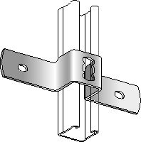 MQB Clamp (strut to concrete) Galvanised clamp for cross-connection of one MQ strut channel to concrete