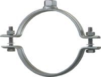 MP-MR Standard stainless steel pipe clamp without sound inlay for heavy-duty piping applications