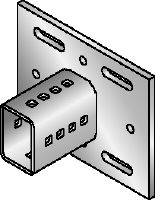 MIC-SH Baseplate (for MI-120) Hot-dip galvanised (HDG) baseplate for fastening MI-120 girders to steel for heavy-duty applications