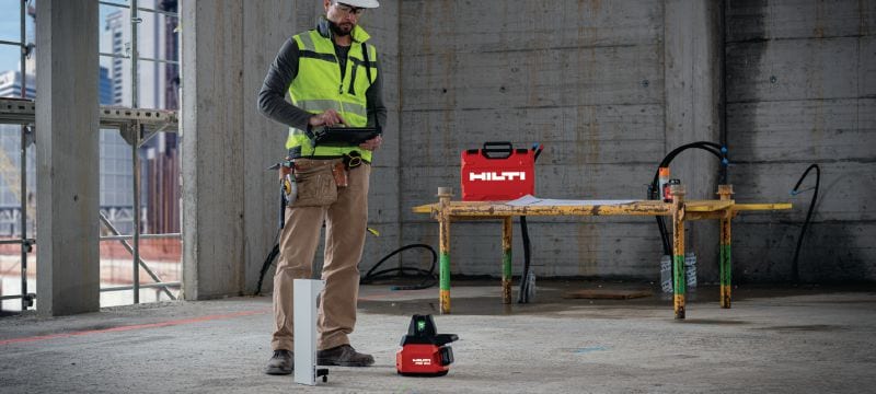 PMD 200 Jobsite layout tool Intuitive 2D layout laser tool to easily mark out plasterboard track locations and complex geometries in indoor environments Applications 1