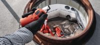 NUN 10K-22 cordless hydraulic pump 10,000 PSI (700 Bar) cordless hydraulic pump for heavy-duty cutting/ crimping and remote cutting underground and armored cables (Nuron battery) – remote control included Applications 3