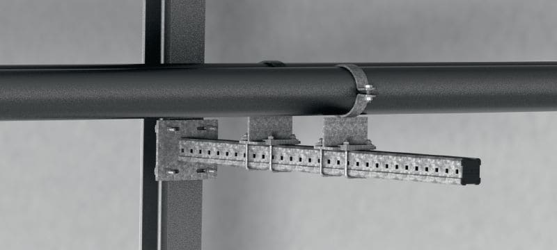 MIC-S90H bracket hot-dip galvanised (HDG) box profile bracket for connections to steel in heavy-duty applications Applications 1