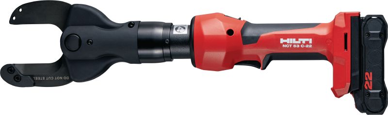 NCT 53 C-22 Copper/Aluminum cordless cable cutter Cordless inline cutter for copper and aluminium cables up to 2 │ 50 mm (Nuron battery platform)