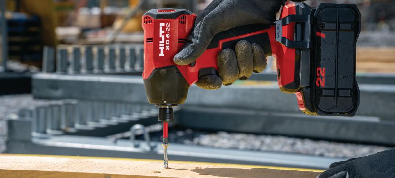 Nuron SID 6-22 Cordless impact driver Power-class cordless impact driver with high-speed brushless motor and precise handling to help you save time on high-volume fastening jobs (Nuron battery platform) Applications 1