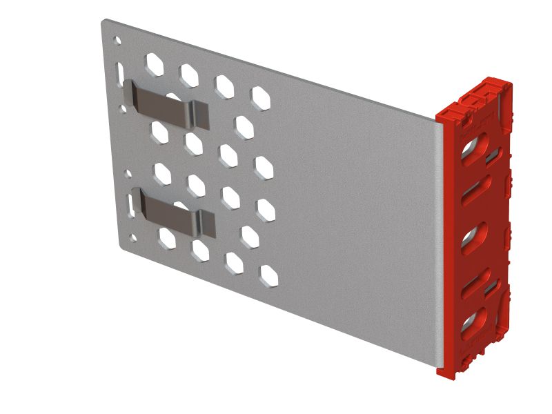 MFT-VSI L Brackets Large stainless steel brackets with pre-mounted isolator for installing ventilated façades on buildings with high thermal efficiency and fire compliance requirements
