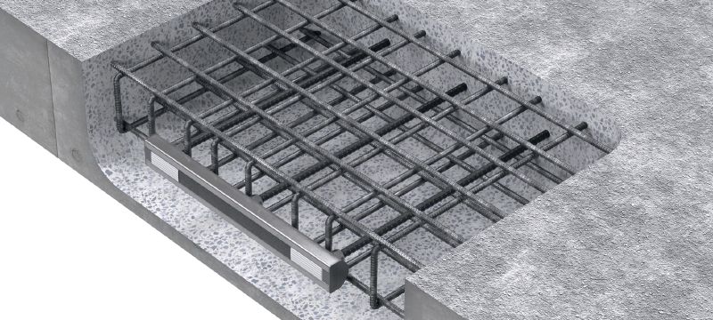 HAC-V Front-of-slab reinforcing bar channel cast-in anchor channels for front-of-slab applications Applications 1