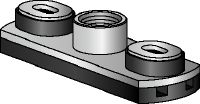 MGS 2-I Galvanised base plate for use when sound insulation is required