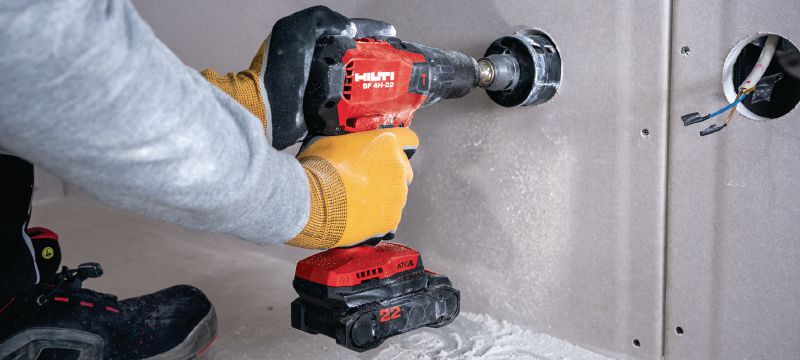 Nuron SF 4H-22 Cordless hammer drill driver Compact-class hammer drill driver with Active Torque Control for everyday drilling and driving, especially in hard-to-reach places (Nuron battery platform) Applications 1
