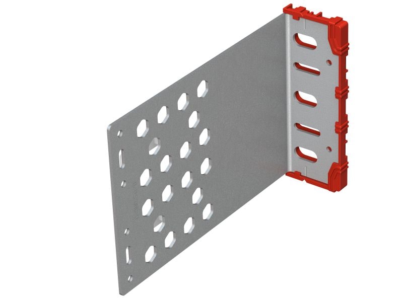 MFT-VSI L Brackets Large stainless steel brackets with pre-mounted isolator for installing ventilated façades on buildings with high thermal efficiency and fire compliance requirements