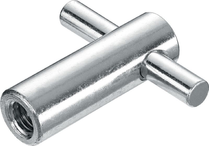 HCX-R cast-in socket (stainless steel, A4) Stainless steel cast-in socket for fastening louvres and cladding to concrete, MEP services, or access walkways for tunnels in highly corrosive environments