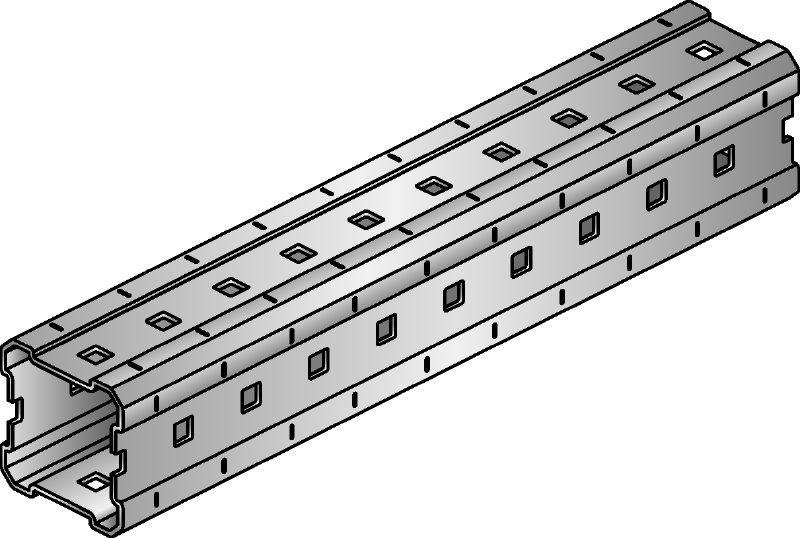 MI Hot-dip galvanised (HDG) installation girders with greater adjustability for heavy-duty applications