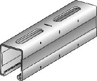 MQ-52-F channel Hot-dip galvanised (HDG) 52 mm high MQ strut channel for medium/heavy-duty applications