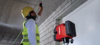 PM 20-CG 12V Plumb and cross line laser Green beam combi-laser with 2 queues and 4 points for plumbing, leveling, aligning and squaring (12V battery platform) Applications 3