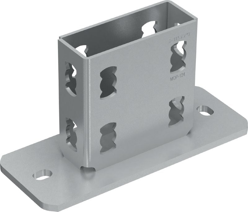 MQP-124 Galvanised channel foot for fastening MQ channels to concrete