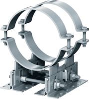 MP-PS 4-2 pipe shoe Outdoor coated (OC) pipe shoe with height and slope adjustability for heavy industrial applications with outer pipe diameters of 217-610 mm (8 to 24)