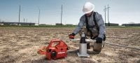 NUN 10K-22 cordless hydraulic pump 10,000 PSI (700 Bar) cordless hydraulic pump for heavy-duty cutting/ crimping and remote cutting underground and armored cables (Nuron battery) – remote control included Applications 5