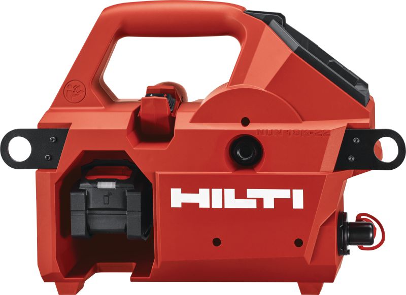 NUN 10K-22 cordless hydraulic pump 10,000 PSI (700 Bar) cordless hydraulic pump for heavy-duty cutting/ crimping and remote cutting underground and armored cables (Nuron battery) – remote control included