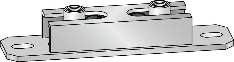 MRG-UK D6 Cross roll connector (double) Premium galvanised double cross roll connector for heavy-duty heating and refrigeration applications