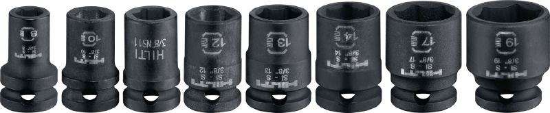 SI-S 3/8 Short impact socket 3/8 (inch) short impact socket for tightening bolts and anchors