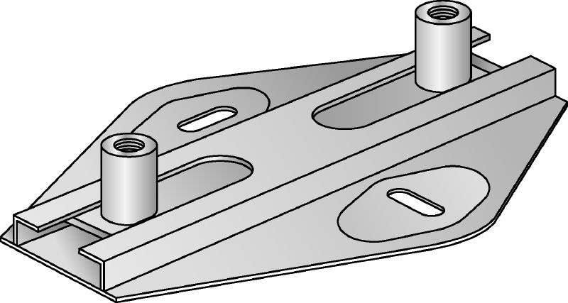MSG 1,75 Double slide connector Galvanised double slide connector for light-duty heating and refrigeration applications