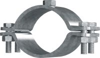 MFP-F fixed point pipe clamp hot-dip galvanised (HDG) fixed point pipe clamp for maximum performance in heavy-duty applications