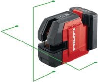 PM 20-CG 12V Plumb and cross line laser Green beam combi-laser with 2 queues and 4 points for plumbing, leveling, aligning and squaring (12V battery platform)