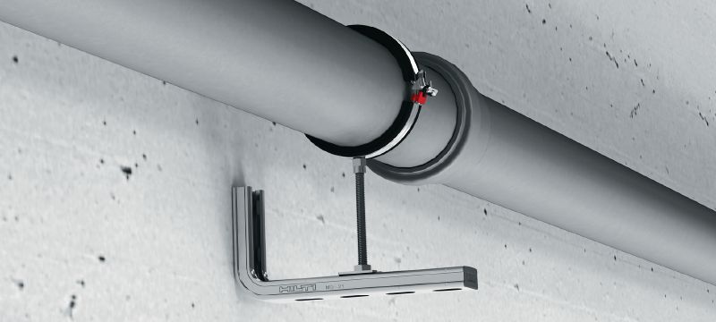 MP-U-G Quick-close low friction pipe clamp Galvanised pipe clamp with low friction inlay and quick closure for maximum productivity in medium-duty applications Applications 1