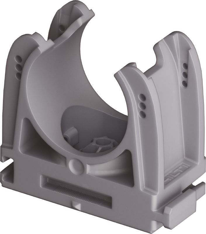 X-EKS MX (02) conduit clip Plastic conduit clip optimised for collated nails and compatible with a wide variety of fastening methods and base materials