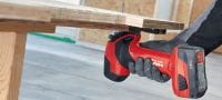 SJT 6-A22 Cordless jigsaw Powerful 22V cordless jigsaw with barrel T-grip for curved cuts above or below the work surface Applications 4