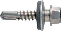 S-MD53SS Self-drilling metal screws Self-drilling screw (A4 stainless steel) with 16 mm washer for medium-thick metal-to-metal fastenings (up to 6 mm)