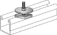 HHK 41 T-head bolt Standard galvanised T-head bolt for connecting pipe clamps to MQ strut channels